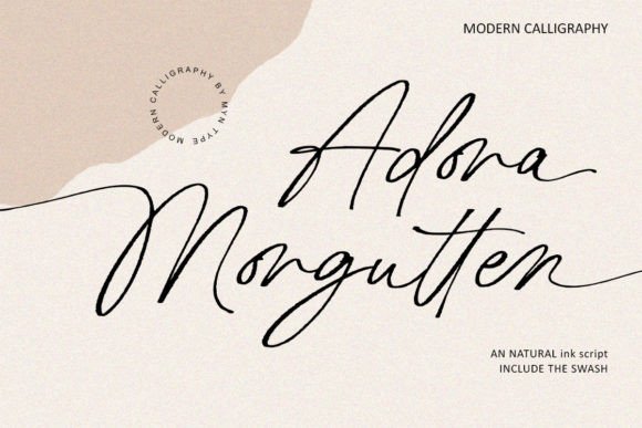 Adora Morgutten: A Balanced Script Typeface for Modern Branding