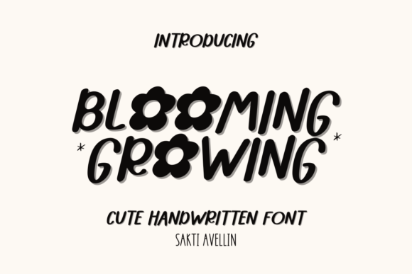 Blooming Growing: A Script Font for Editorial Expression