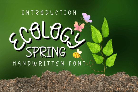 Ecology Spring: A Handwritten Font for Crafters and Sellers