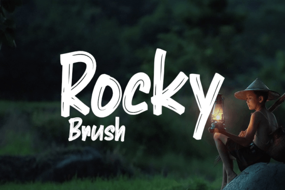 Rocky Brush: A Bold Font for Creative Product Makers