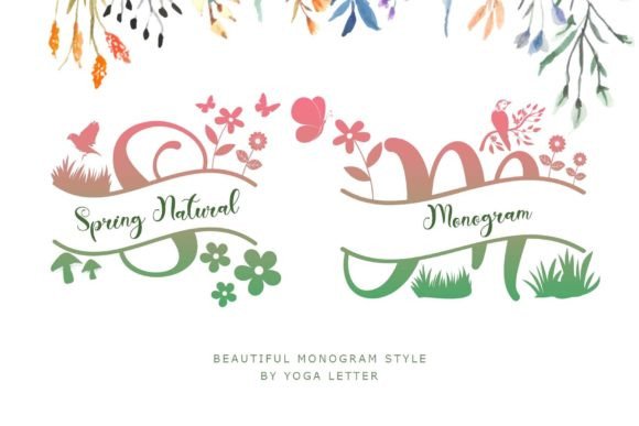 Spring Natural Monogram: A Craft-Friendly Flourished Typeface