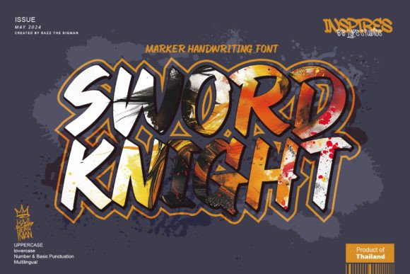Sword Knight: An Edgy Graffiti Font for Modern Marketing