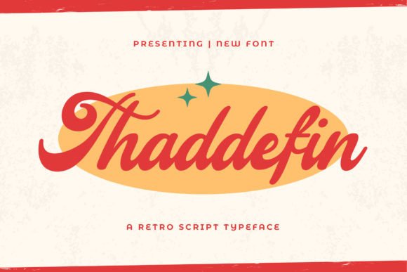 Thaddefin: A Retro Script Typeface for Digital Branding